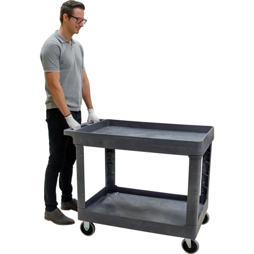 Utility Service Cart, 2 Tiers, 24-5/8" x 32-1/2" x 40", 550 lbs. Capacity TGS INDUSTRIEL