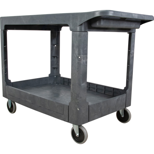 Chariot utilitaire pour l'entretien avec tablette plate, 2 tiers, 25-1/4" x 32-1/4" x 44", Capacit&eacute; 550 lb TGS INDUSTRIEL