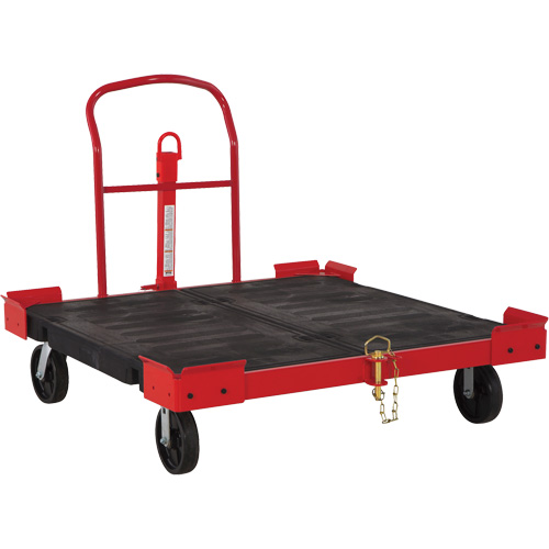 Towable Pallet Cart, 54-1/2" L x 51" W, 2500 lbs. Cap., Polyolefin Wheels TGS INDUSTRIEL