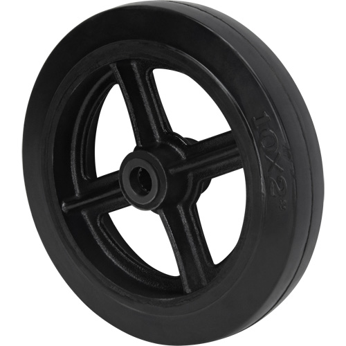 Mold-On Rubber Wheel, 10" (254 mm) Dia. x 2" (50.8 mm) W, 948 lbs. (430 kg) Capacity TGS INDUSTRIEL