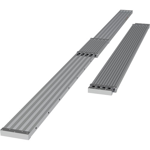 Planche de travail t&eacute;lescopique, 204" la x 12" pr, Capacit&eacute; de 250 lb, D&eacute;mont&eacute; TGS INDUSTRIEL