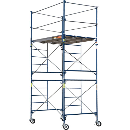 Tour d'&eacute;chafaudage compl&egrave;te avec roulettes, 69-1/2" p x 178" h TGS INDUSTRIEL