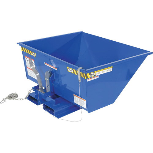 Conteneur autobasculeur en style D &agrave; profil bas, Acier, 1/2 vg³, Bleu TGS INDUSTRIEL
