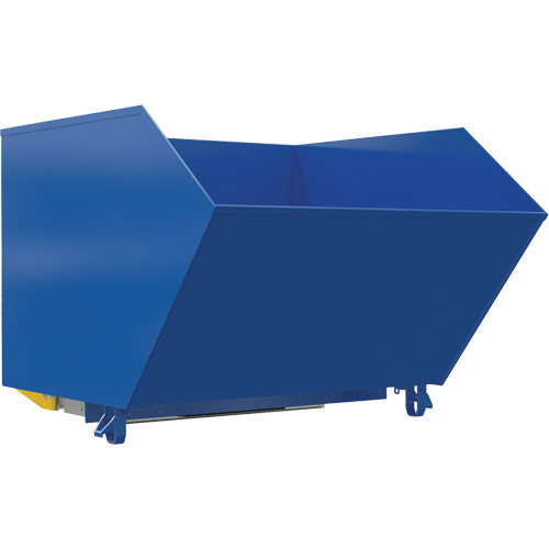 Medium-Duty H-Style Bump & Dump Hopper, Steel, 1-1/2 cu.yd., Blue TGS INDUSTRIEL