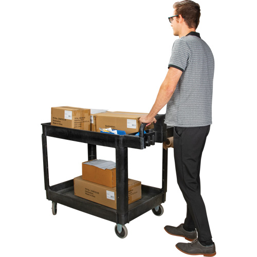 Utility Cart, 2 Tiers, 25-5/8" x 33-1/2" x 43-3/4", 550 lbs. Capacity TGS INDUSTRIEL