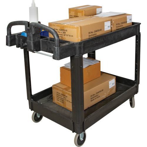 Utility Cart, 2 Tiers, 25-5/8" x 33-1/2" x 43-3/4", 550 lbs. Capacity TGS INDUSTRIEL