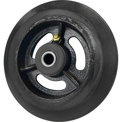 Roue en caoutchouc moul&eacute;, 6'' (152 mm) dia. x 1-1/2" (38 mm) la, Capacit&eacute; de 450 lb (204 kg) TGS INDUSTRIEL