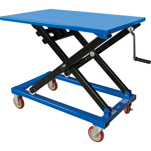 Manual Scissor Lift Table, 37-3/8" L x 23-5/8" W, Steel, 660 lbs. Capacity TGS INDUSTRIEL
