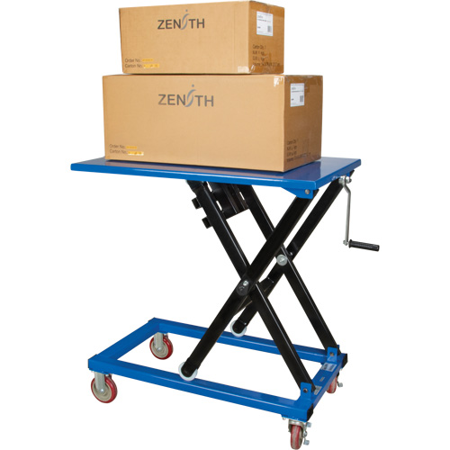 Manual Scissor Lift Table, 37-3/8" L x 23-5/8" W, Steel, 660 lbs. Capacity TGS INDUSTRIEL
