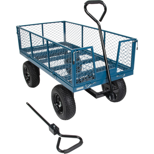 Wagon with Drop Sides, 24" W x 48" L, 800 lbs. Capacity TGS INDUSTRIEL