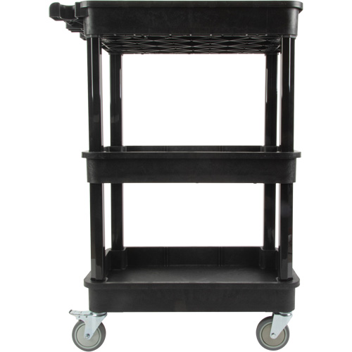Utility Cart with Deep Lip Shelf, 3 Tiers, 19" x 39-1/2" x 28-1/4", 330 lbs. Capacity TGS INDUSTRIEL