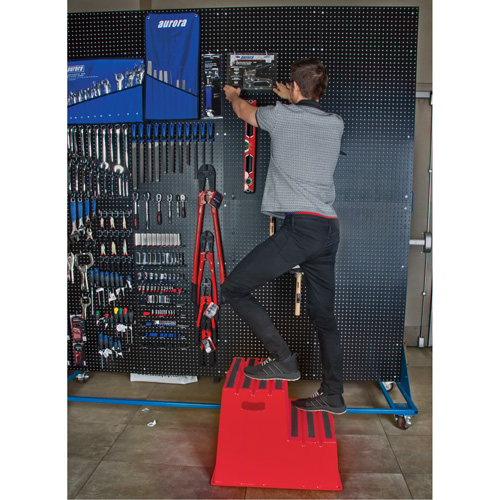 Escabeau industriel, 2 marches, 26" x 22-7/16" x Hauteur 19-11/16" TGS INDUSTRIEL