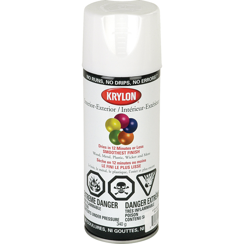Industrial Acryli-Quik Lacquer, White, Semi-Gloss, 12 oz., Aerosol Can TGS INDUSTRIEL