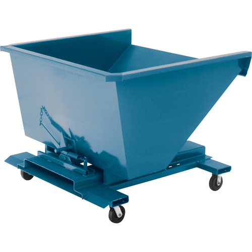 Conteneur autobasculeur, Acier, 1 vg³, Bleu TGS INDUSTRIEL