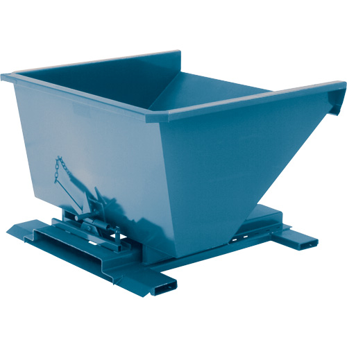 Conteneur autobasculeur, Acier, 3/4 vg³, Bleu TGS INDUSTRIEL