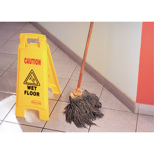 "Wet Floor" Safety Signs, English with Pictogram TGS INDUSTRIEL