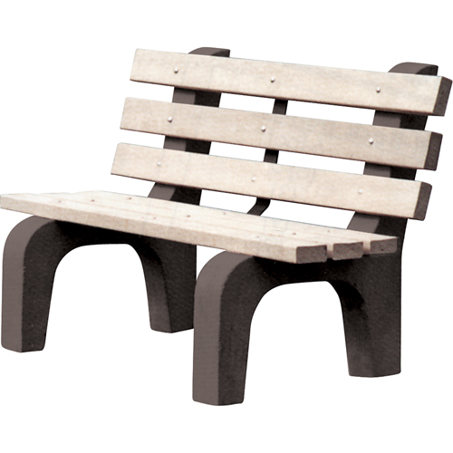 Bancs de parc, Plastique recycl&eacute;, 72" lo x 25" la x 31" h, Gris TGS INDUSTRIEL
