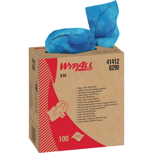 Chiffons industriels de qualit&eacute; sup&eacute;rieure X70 WypAll, Robuste, 16-4/5" lo x 8-1/3" la TGS INDUSTRIEL
