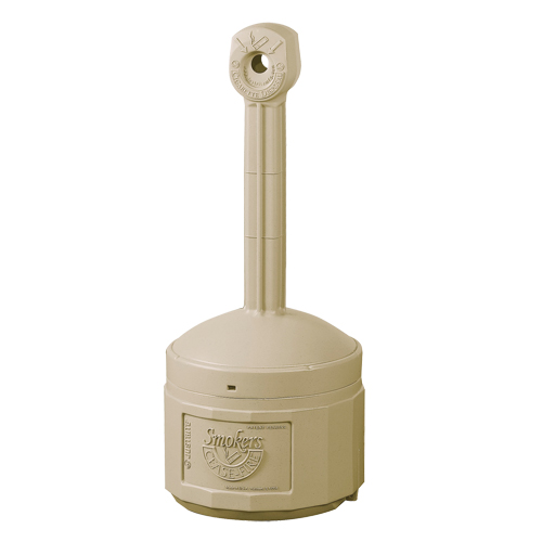 Smokers Cease-Fire&reg; Cigarette Butt Receptacle, Free-Standing, Plastic, 4 US gal. Capacity, 38-1/2" Height TGS INDUSTRIEL