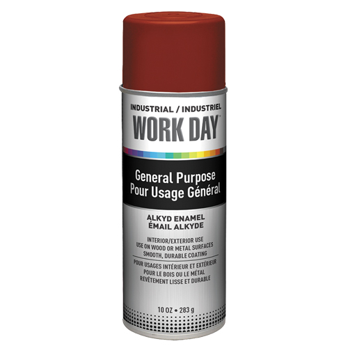 Industrial Work Day Paint, Red, Very Flat, 10 oz., Aerosol Can TGS INDUSTRIEL