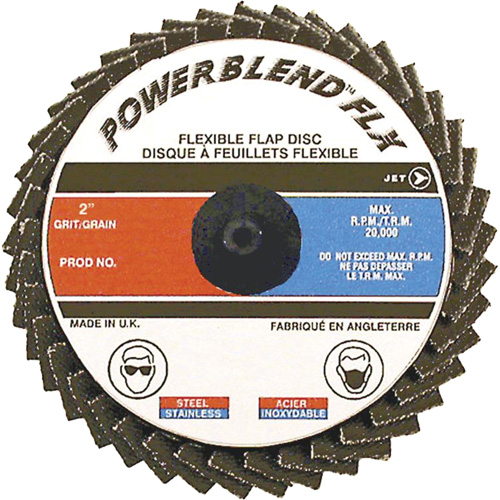 Powerblend FLX Roll-On Flap Disc, 3" x 120 Grit, Zirconia Alumina TGS INDUSTRIEL