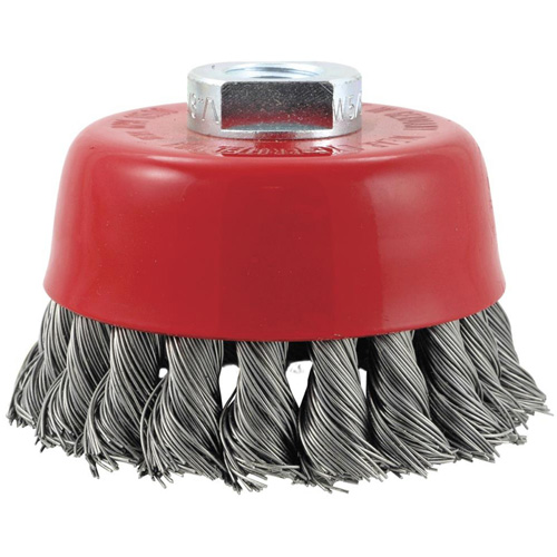Brosse boisseau &agrave; fils nou&eacute;s torsad&eacute;s haute performance CK3201M14, 3" dia. TGS INDUSTRIEL