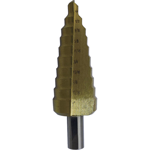 Foret &eacute;tag&eacute; M35 de premi&egrave;re qualit&eacute; JET-KUT Super, 3/16" - 1/2", Incr&eacute;ments de 1/16", Acier rapide TGS INDUSTRIEL