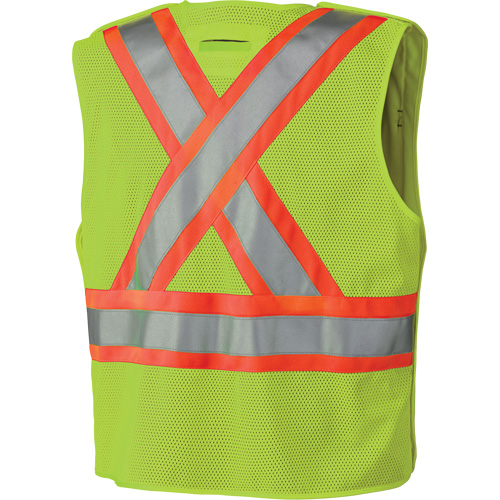 6936 Veste de s&eacute;curit&eacute; d&eacute;tachable en 5 points, Jaune lime haute visibilit&eacute;, 2T-Grand, Polyester TGS INDUSTRIEL