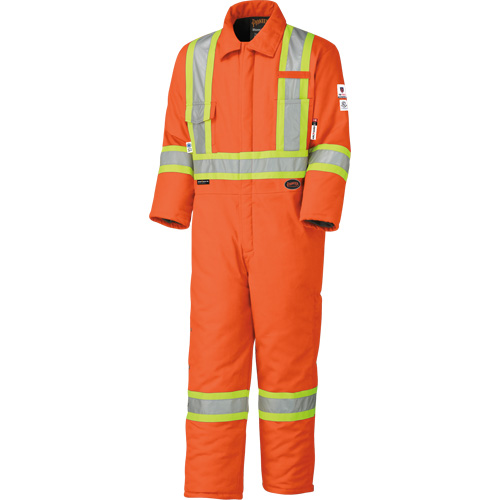 5532A Combinaison de s&eacute;curit&eacute; &agrave; haute visibilit&eacute; ignifuge et anti-arcs &eacute;lectriques, Taille 2T-Grand, Orange haute visibilit&eacute;, 58 cal/cm² TGS INDUSTRIEL
