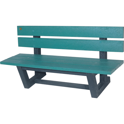 Bancs de parc d'ext&eacute;rieur, Plastique recycl&eacute;, 60" lo x 22-13/16" la x 29-13/16" h, Vert TGS INDUSTRIEL