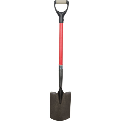 Pelles robustes, Fibre de verre, Lame Acier au carbone, Manche en Prise en D, Longueur 30-1/2" TGS INDUSTRIEL