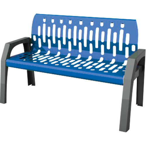 Bancs Stream, Acier, 48" lo x 25" la x 34" h, Bleu TGS INDUSTRIEL