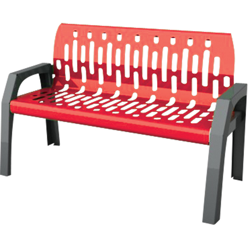 Bancs Stream, Acier, 48" lo x 25" la x 34" h, Rouge TGS INDUSTRIEL