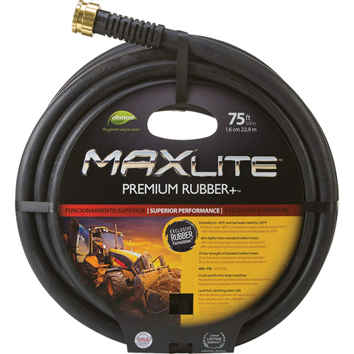 Boyaux pour usage commercial, Caoutchouc, 5/8" dia x 75' TGS INDUSTRIEL