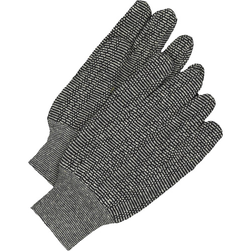 Classic Jersey Gloves, One Size, Salt & Pepper, Unlined, Knit Wrist TGS INDUSTRIEL