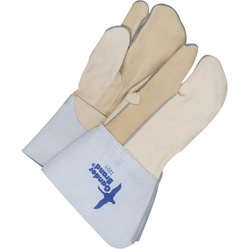 Gants &agrave; trois doigts en cuir, Cuir fleur de vache, Taille 11 TGS INDUSTRIEL