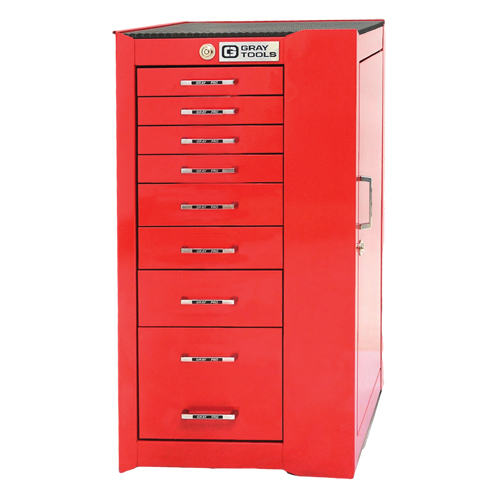 Armoire mobile de s&eacute;rie PRO+, 8 tiroirs, 19" la x 19" p x 36-1/2" h, Rouge TGS INDUSTRIEL
