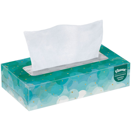 Papier-mouchoir Kleenex, 2 pli, 7,8" lo x 8,3" la, 100 feuilles/boîte TGS INDUSTRIEL