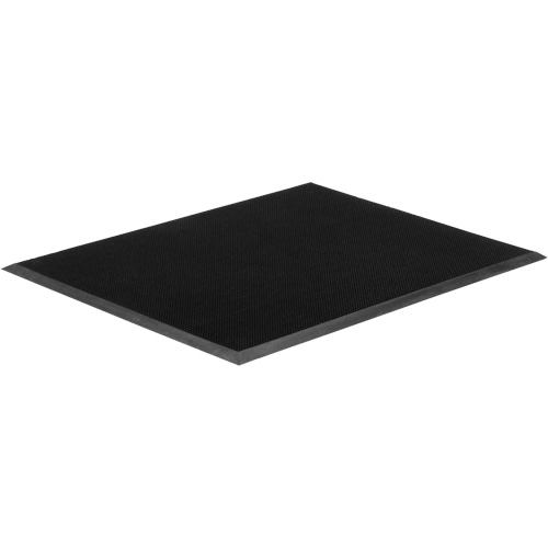 Gritstop Fingermat Matting, Rubber, Scraper Type, Textured Pattern, 2' x 2-2/3', Black TGS INDUSTRIEL