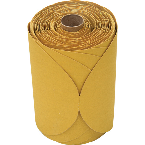 Disque dor&eacute; en rouleau Stikit, 6" dia., Grain 120, Oxyde d'aluminium TGS INDUSTRIEL