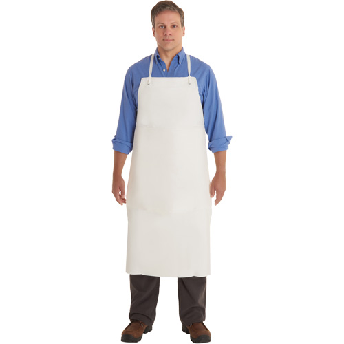 AlphaTec&reg; 56-101 PVC Apron, PVC/Vinyl, White, 33" W x 44" L TGS INDUSTRIEL