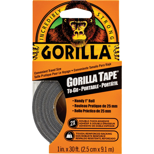 Duct Tape To-Go, 17 mils, Black, 25.4 mm (1") x 9.14 m (30') TGS INDUSTRIEL