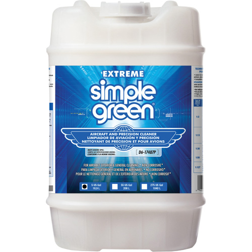Produit nettoyant de pr&eacute;cision et pour a&eacute;ronefs Extreme Simple Green, 5 gal., Cruche TGS INDUSTRIEL