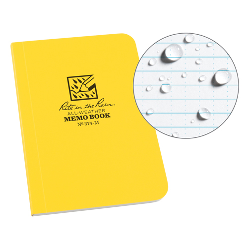 Livre m&eacute;mo, Couverture souple, Jaune, 112 Pages, 3-1/2" , 5"  TGS INDUSTRIEL