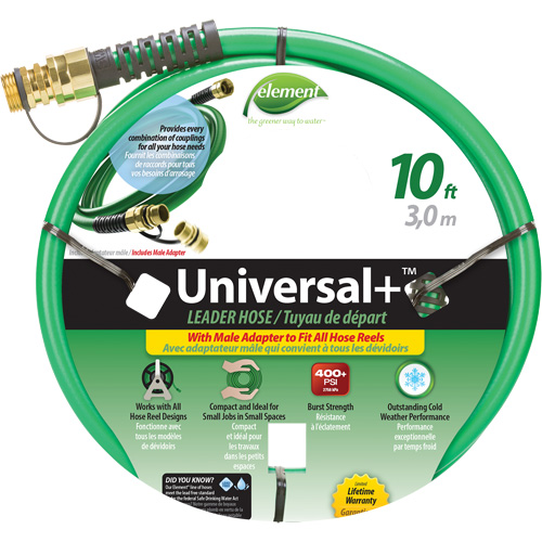 Tuyau Leader Element Universal+, PVC, 1/2" dia x 10' TGS INDUSTRIEL