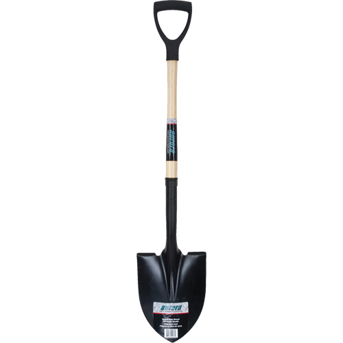 Round Point Shovel, Tempered Steel Blade, Hardwood, D-Grip Handle TGS INDUSTRIEL