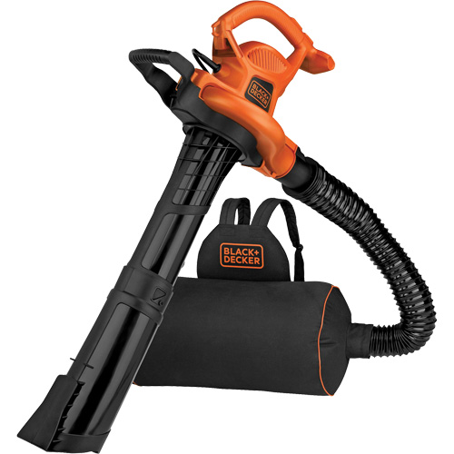 Souffleur/aspirateur/broyeur de feuilles 3-en-1 VacPack, Vitesse d'air 250 mi/h, &eacute;lectrique TGS INDUSTRIEL