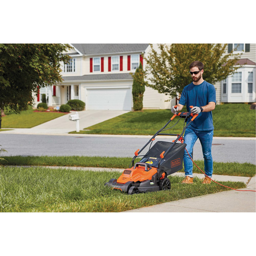 Tondeuse &agrave; gazon avec poign&eacute;e confortable, Pouss&eacute;e, &eacute;lectrique, Largeur de coupe 17" TGS INDUSTRIEL