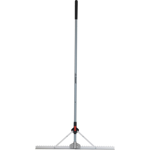 R&acirc;teau &agrave; niveler pour am&eacute;nagement paysager avec t&ecirc;te pliante, Manche Fibre de verre, 36" la, Lame Aluminium TGS INDUSTRIEL