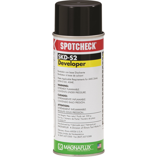 R&eacute;v&eacute;lateur &agrave; base de solvant Spotcheck SKD-S2, Canette a&eacute;rosol TGS INDUSTRIEL